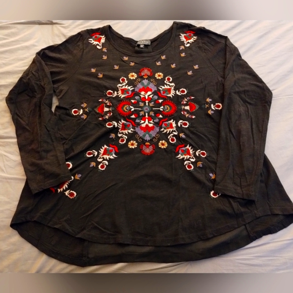 Lucky Brand High Low Long Sleeve Shirt